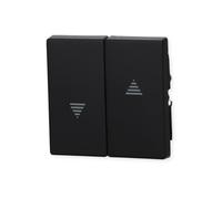 Schneider Electric Merten MEG3855-0403 - Interruptor de doble interruptor y pulsador para persianas (sistema M, color negro mate)
