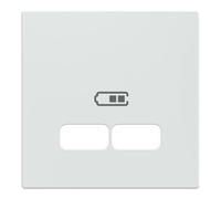 Schneider Electric Merten MEG4367-0325 - Placa central para estación de carga USB, blanco activo, brillante, sistema M