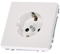 Schneider Electric Merten Schuko-Steckdose, 2-polig+E, Berührungsschutz, System Design, Steckklemmen, lotosweiss, Artikelnummer MEG2300-6035, 1 Stück