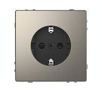 Schneider Electric MTN2300-6050 Toma Shuko Completa con Mecanismo 16A, Niquel, Serie D-Life para Instalación Empotrada