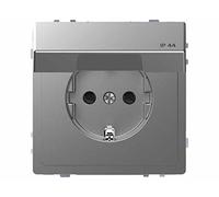 Schneider Electric MTN2314-6036 Toma Shuko Completa con Mecanismo 16A, Protección Ip44, Serie D-Life para Instalación Empotrada, Aluminio