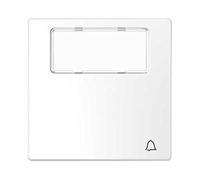 Schneider Electric MTN3365-6035 Tecla Simple con Símbolo Timbre y Etiqueta para Mecanismo de La Gama D-Life, Blanco Ártico