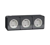 Schneider Electric Enchufe triple Schuko Superficie MUR36038 16 A