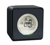 Schneider Electric Mureva Styl - Toma de corriente 2P+T reforzada - Proyección IP55 - IK08 - EV - Gris - MUR36010