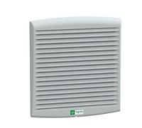 Schneider Electric NSYCVF300M230PF Ventilador Forzado ClimaSys, IP 54, 300 m3/h, 230 V, con Rejilla de Salida y Filtro G2, gris