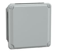 Schneider Electric NSYDBN1010 Caja Industrial de Metal, Cubierta Ciega, 49mm x 105mm x 105mm, IP55, Gris