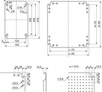 Schneider Electric NSYMF86 Placa de Montaje Microperforada Al 800 x An 600 con Orificios de Diámetro 3.6 mm. paso 12.5 mm