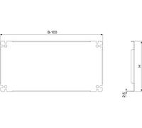 Schneider Electric NSYSPMP6080 Placa de Montaje Parcial Spacial SF/SM, 597 x 800 mm