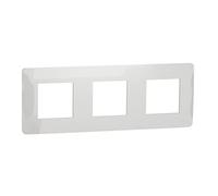 Schneider Electric NU200618 New Unica, Marco de Cubierta para Interruptor 3 x 2 Módulos, 3 Segmentos, Instalación Fácil, Sin Halógenos - Blanco