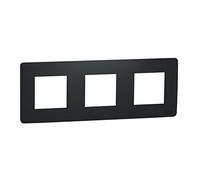 Schneider Electric NU200654 New Unica, Marco de Cubierta para Interruptor 3 x 2 Módulos, 3 Segmentos, Instalación Fácil, Sin Halógenos - Antracita