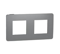 Schneider Electric NU280422 Marco 2 Elementos Studio, Gris/Negro