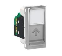 SCHNEIDER ELECTRIC NU341030 Toma RJ45 Cat.5e UTP 1 Mod. Aluminio, Gris