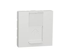 Schneider Electric NU341118 New Unica, Toma RJ45 Cat.6 5e UTP, 2 Módulos, Prod. Sostenible Green Premium, Instalación Fácil- Polar
