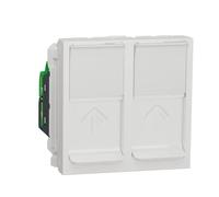 Schneider Electric NU342618 Toma doble RJ45 cat.6 STP 2 módulos Polar