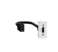 Schneider Electric NU343018 New Unica, Toma HDMI Audio/Video, 1 Módulo, Instalación Fácil, Sin Halógenos - Antracita