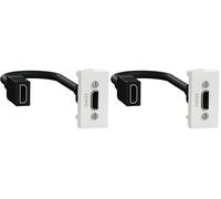 Schneider Electric NU343018 Toma HDMI 1 módulos Polar (Paquete de 2)