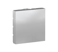 Schneider Electric NU986630 New Unica, Tapa Ciega Embellecedora para Enchufe de 2 Módulos, Instalación Fácil, Sin Halógenos - Aluminio