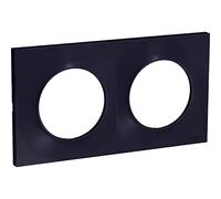 Schneider Electric Odace Styl S540704 - Placa embellecedora (2 orificios), color gris