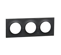 Schneider Electric Odace Styl, placa antracita 3 posiciones horizonte/verde. Distancia entre ejes 71 mm - S540706