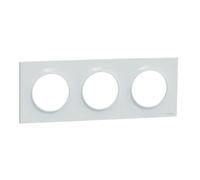 Schneider Electric - Odace Styl, placa blanca reciclada 3 posiciones horizontales o verticales entre ejes 71 mm - S510706