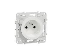 Schneider Electric - Odace toma de corriente 2P+T blanco con garras, 4 conexiones rápidas por polo - S525049