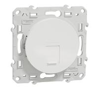 Schneider Electric - Odace - Toma RJ45 cat.6 STP (grado 2TV min a grado 3TV (+ multimedia), color blanco