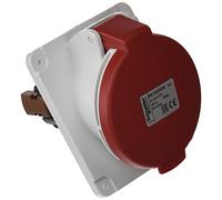Schneider Electric PKY32F734 Toma panel en ángulo PK Pratika con conexión 32 A IP 67 380 V 3P+T 50-60 Hz