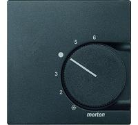 Schneider Electric Placa central Merten 536214 para uso con controlador de temperatura ambiente con contacto de conmutación, sistema M, antracita, fabricada en Alemania