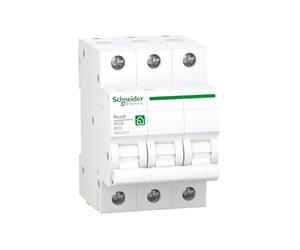 Schneider Electric R9F23310 Disyuntor Resi9 3P, 10A, B característica, 6kA
