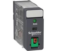 Schneider Electric RXG12B7 Relé 1Co 10A, Botón Test y Led 24Vac, Juego de 10