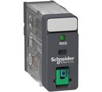 Schneider Electric Relé RXG12BD 1Co 10A, Botón Test y Led 24Vdc Juego de 10