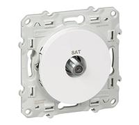 Schneider Electric S520446 Odace Toma TV/SAT tipo F, Blanco