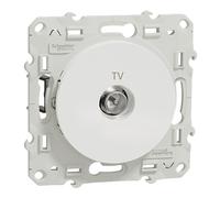 Schneider Electric S525445 - Toma de TV, color blanco