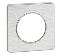 Schneider Electric S530802J Marco Touch 1 Elemento, Aluminio Cepillad