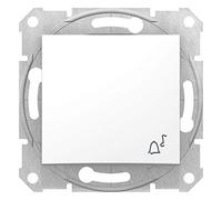 Schneider Electric SDN0800121 Pulsador Símbolo Timbre, Blanco