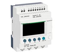 Schneider Electric SR2B121FU Relé Inteligente Compacto Zelio Logic sin Reloj, 12 I O, 100..240V AC, Monitor