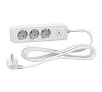 Schneider Electric ST9433W Base Multienchufe de 3 Tomas, Cable 3 m, Blanco