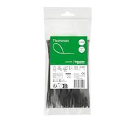 Schneider Electric Thorsman Bridas de 100 unidades, de poliamida, 150 x 3,6 mm, color negro, varios tamaños, bordes redondeados lisos, muy duraderas, bridas autoblocantes para gestión de cables