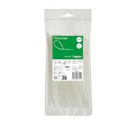 Schneider Electric Thorsman - Bridas para cables (100 unidades, poliamida, 200 x 4,8 mm, color transparente, varios tamaños, bordes redondeados lisos, muy duraderas, bridas autoblocantes para gestión