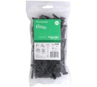 Schneider Electric Thorsman IMT46452 - Base de rosca para bridas (100 unidades, máx. 9 mm, 1 unidad), color negro