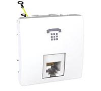 Schneider Electric U3.492.18 Toma Teléfono RJ11, 4 Contactos, Polar