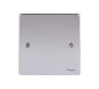 Schneider Electric Ultimate Low Profile - Placa en blanco individual, GU8510PC, cromo pulido