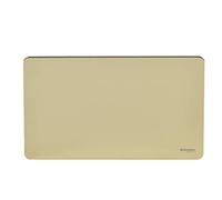 Schneider Electric Ultimate Placa plana sin tornillos - Placa doble en blanco, GU8420PB, latón pulido