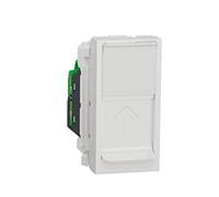 Schneider Electric Unica - Enchufe RJ45 simple (cat. 6, FTP, 1 Mp), color blanco