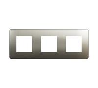 Schneider Electric - Unica Studio Metal N - Placa de acabado - Bronce con ribete blanco - 3 posiciones - NU280650M