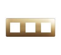 Schneider Electric - Unica Studio Metal N - Placa de acabado - Cobre con ribete blanco - 3 posiciones - NU280657M