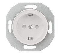 Schneider Electric WDE011103 - Toma de corriente Schuko con protección táctil elevada de 16 A, pinza de protección, Renova, color blanco
