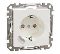 Schneider Electric Wiser Connected - Enchufe inteligente TPB de 16 A, color blanco polar, compatible con Amazon Alexa y Google Home