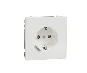 Schneider Electric - Wiser Connected Schuko Socket 16A TPB Lotus White System Design, Smart Socket, compatible con Amazon Alexa y Google Home, enchufe WiFi Smart Home, MEG2380-6035