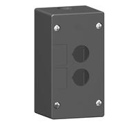 Schneider Electric XALG02 Estación de Control Vacía, Recortes Negros-2, Aberturas Verticales, 65mm x 135mm x 72mm, Negro